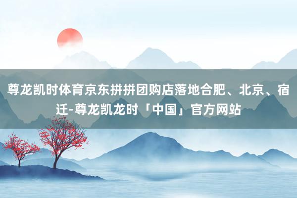 尊龙凯时体育京东拼拼团购店落地合肥、北京、宿迁-尊龙凯龙时「中国」官方网站