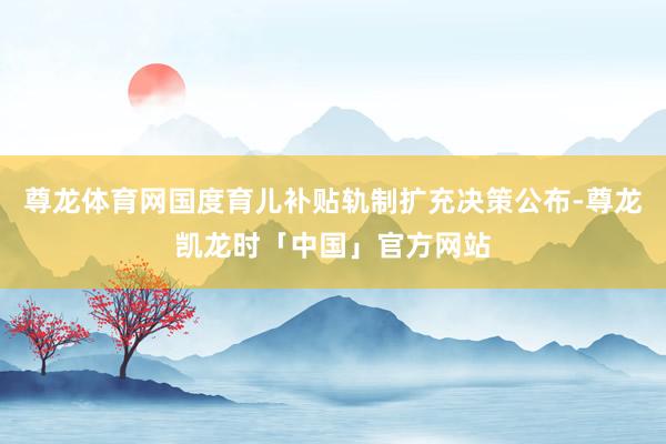 尊龙体育网国度育儿补贴轨制扩充决策公布-尊龙凯龙时「中国」官方网站
