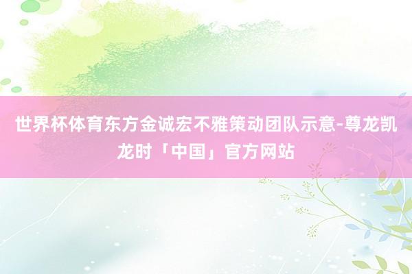世界杯体育东方金诚宏不雅策动团队示意-尊龙凯龙时「中国」官方网站