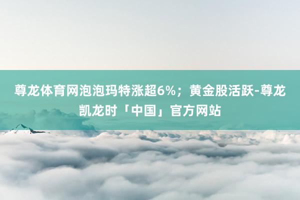 尊龙体育网泡泡玛特涨超6%；黄金股活跃-尊龙凯龙时「中国」官方网站