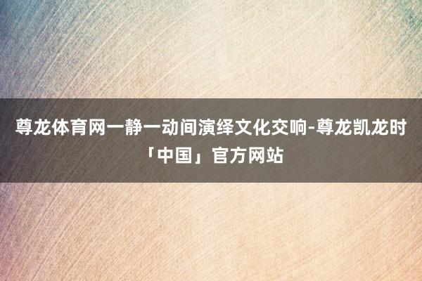 尊龙体育网一静一动间演绎文化交响-尊龙凯龙时「中国」官方网站